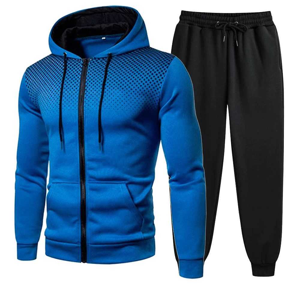 Mens Tracksuits Mens Clothing Men Sets Hoodie Set Zipper Sweatshirt Casual Sport Sweatpants Mens Sweat Suit Set for Running XJ250731