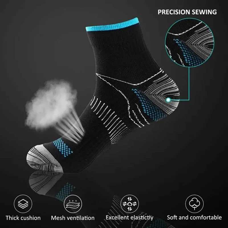 Fashion Sport Men Women Unisex Foot Compression Socks for Plantar Fasciitis Heel Spurs Arch Pain Breathable Socks Z250731