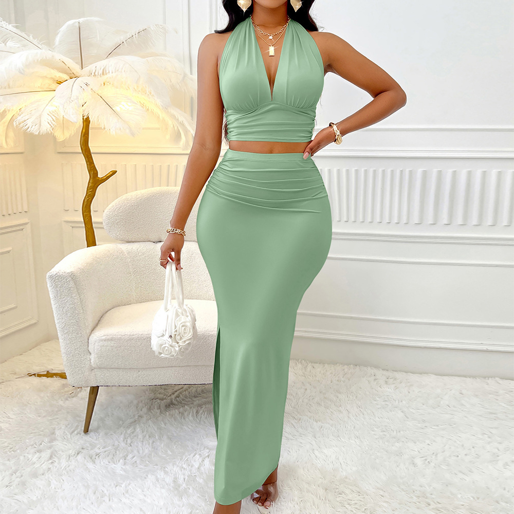 G730Original European and American women's new long skirt hip dress foreign trade cross-border