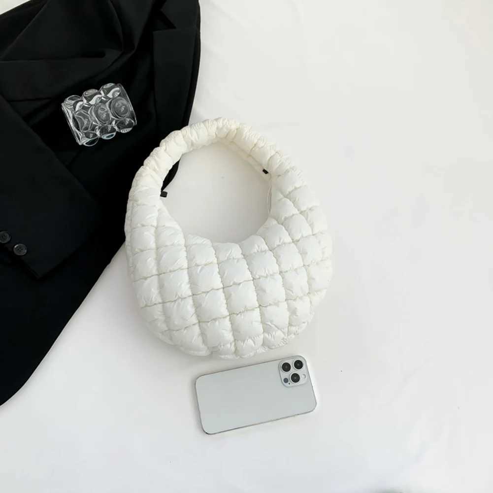 Women Padded Hobo Bag Versatile Soft Satchel Bag Lightweight Cloud Pleatd Bag Quilted Tote Handbag Fall Winter Purse Y250730