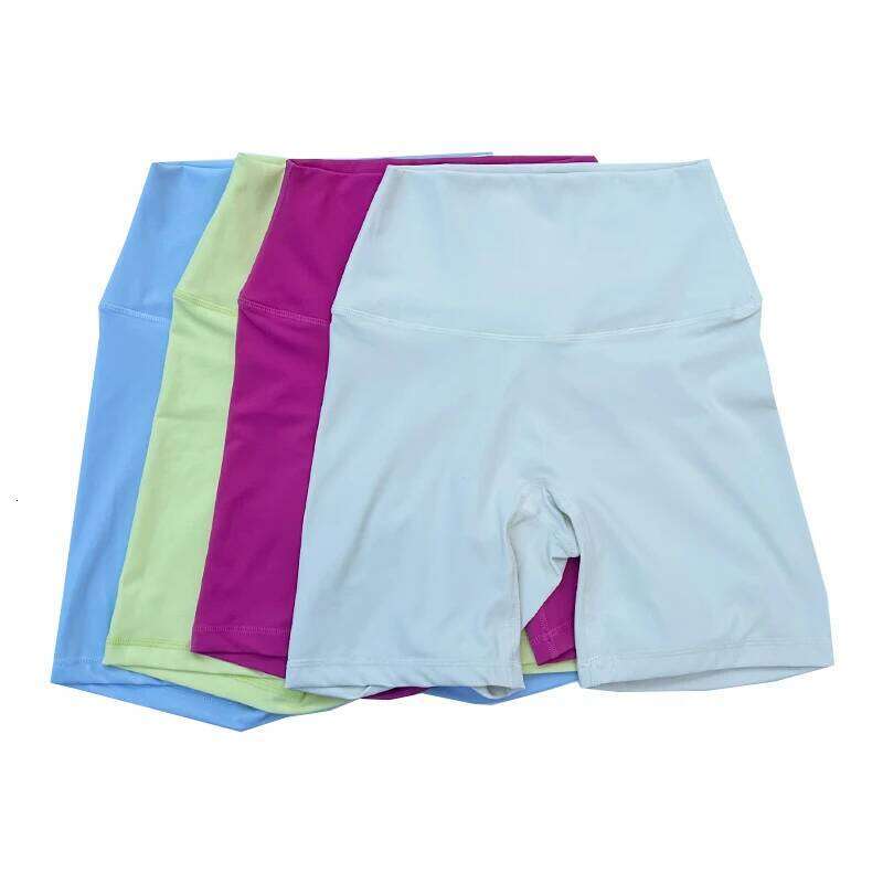 Sports Biker Women Naked Feeling High Waist Push Up Fiess Leggings Tummy Control Yoga Slim Shorts