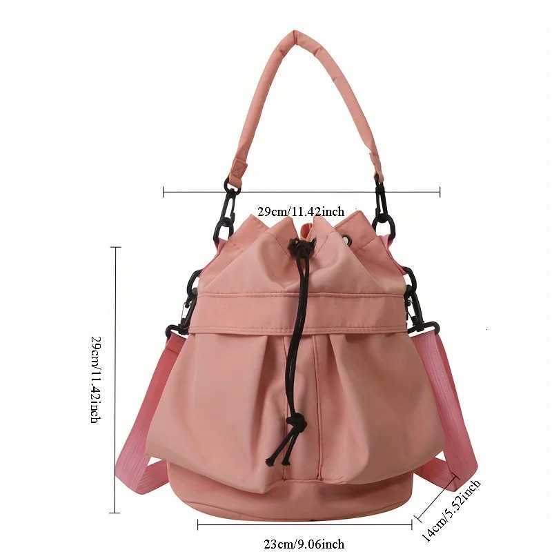 Fashion Large Capacity Ladies Shoulder Bag Crossbody Bag Fashion Bucket Design With Adjustable Shoulder Strap Oxford Cloth Y250730