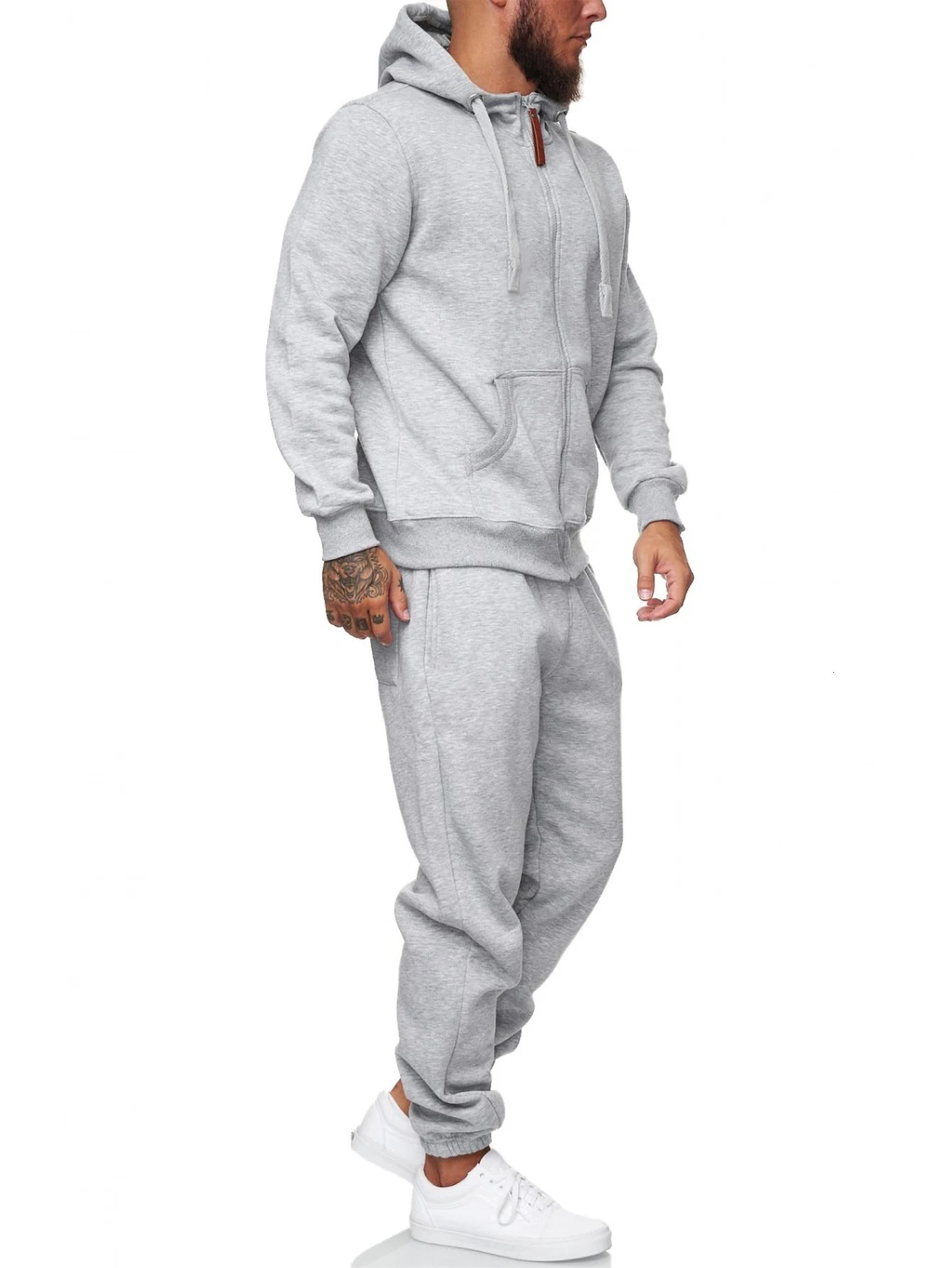 Sweat suits men Tracksuits 2 Piece sets Athletic Jogging Hoodie Casual Long Sleeve Zipper Outfits for 250731