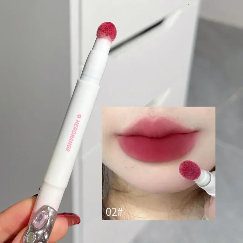 Fluffy Velvet Soft Lip Glaze Liquid Lipstick Cream Nude Matte Rose Red Pigment Waterproof Long Lasting Dye Cheek Lip Tint Paste 250730
