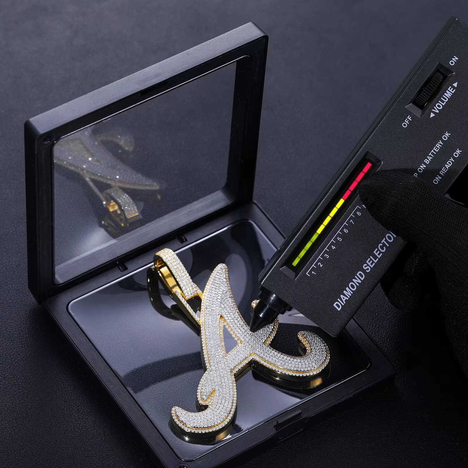 Micro Paved VVS Moissanite Iced Out Initial a Pendant Sparkling 925 Sterling Silver VVS Mossanite Diamond Hiphop Letter Pendant