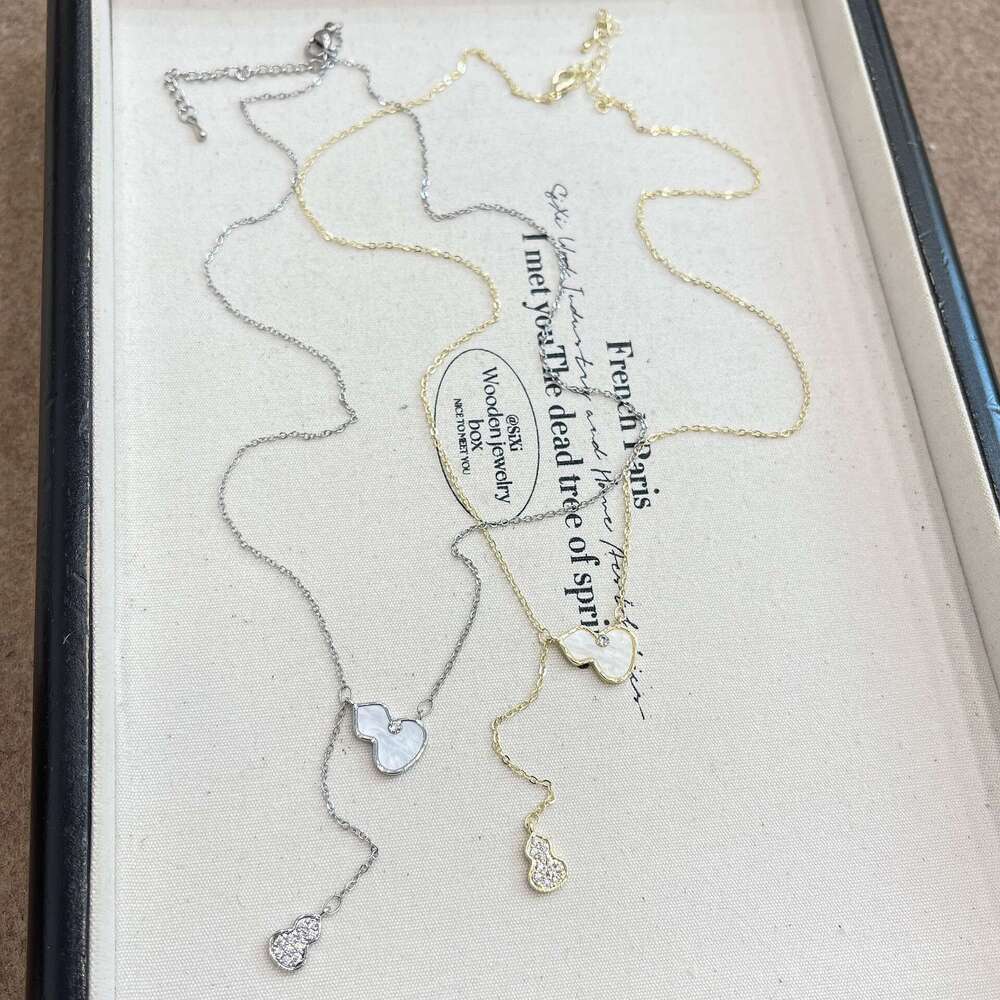 Tassel Gourd Necklace Women, Light Niche Design, High-End Clavicle Chain, Pure Sier Versatile, Gift for Best Friend's Birthday cb6