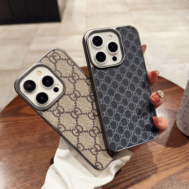 DHgadgets Wind Letter G Compatible with Apple 16/15 Pro Max Large Hole Electroplated Phone Case iPhone 14 Shockproof Niche