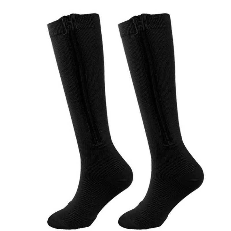 Classic Toe Wrap Pressure Socks Compress Zipper Socks Compression Stockings Cycling Sports Marathon Non-slip Zippered Stockings Z250731