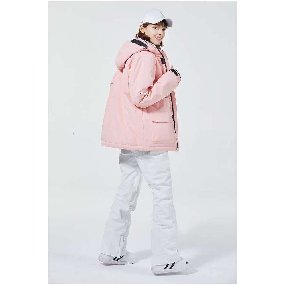 10K Pure White Ski Suit For Women, Snowboard Clothing Sets, Waterproof Windproof Skiing Jacket Pants Snow Overalls Couple Winter