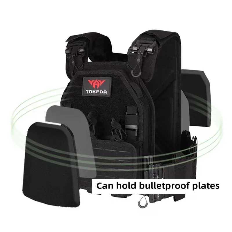 YAKEDA Tactical Vest 6094 Fast detachable light laser cut outdoor hunting black gear carry vest of high quality XJ251114