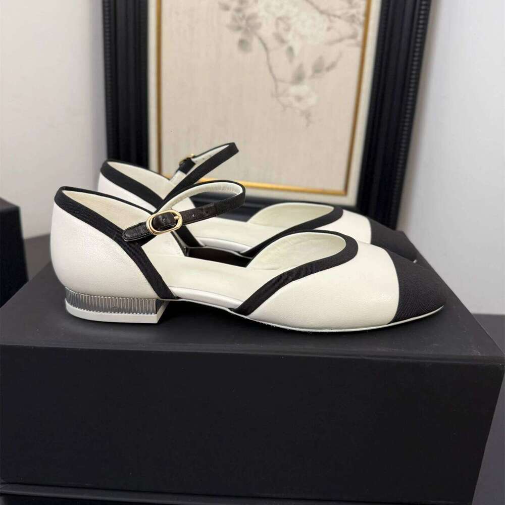 Women Size34-41 Genuine Leather Flats Mary Janes Low Heels Round Toe Buckle Strap Roman Designer Shoes Zapatillas De Mujer 835