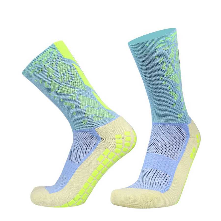 1 Pair New Men Women Camouflage Arrow Soccer Socks Comfortable Breathable Anti-slip Silicone Football Running Cycling Socks Z250731