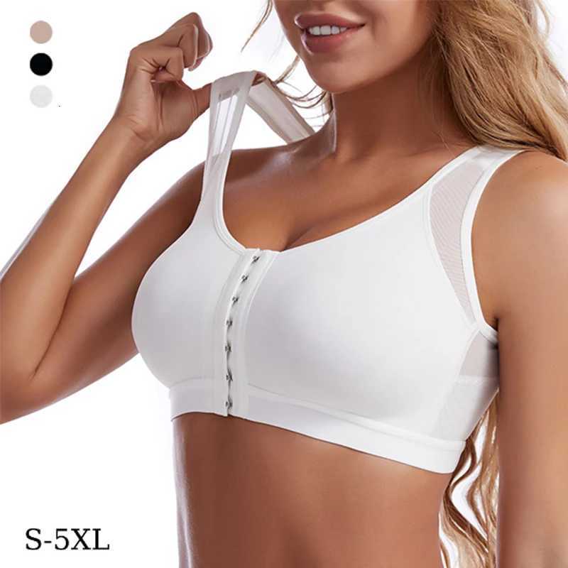 Front Closure Posture Corrector Lift Up Bra Women Push Up Cross Back Underwear Shockproof Sports Support Fitness Vest Bras S-5XL Z250730