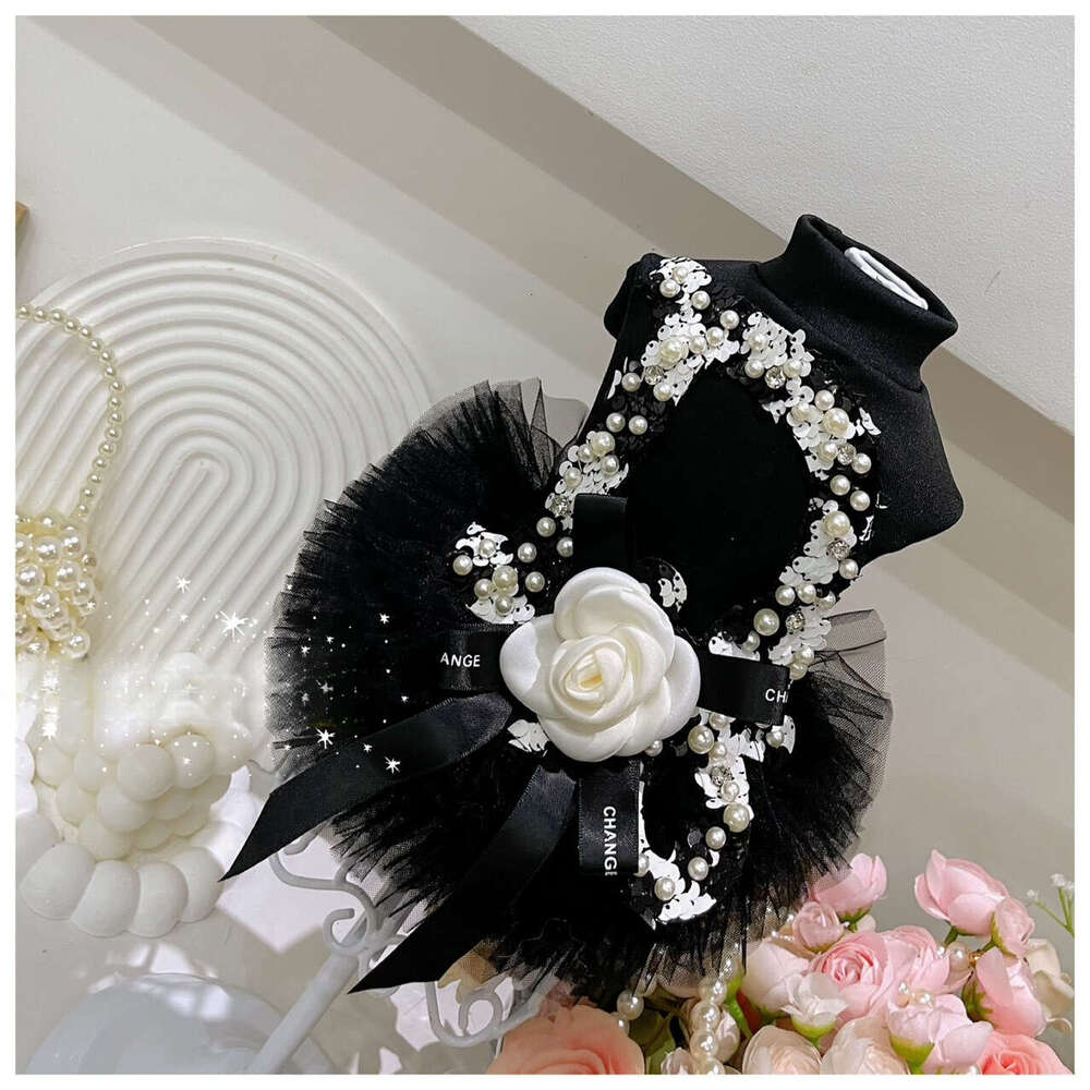 Pet dresses Princess Maltese Hepburn Puff Dress Dog Clothes Small Breed Teddy