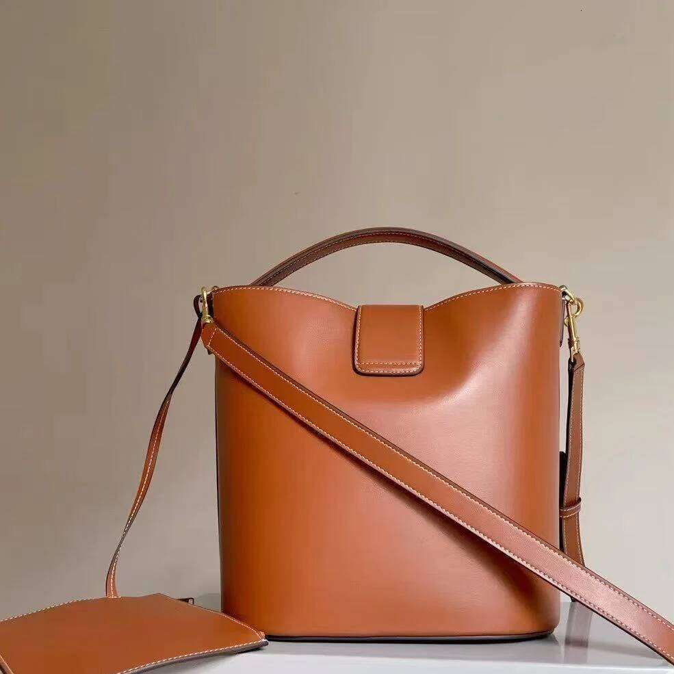 New Female Handbag Designer Bucket Calfskin One-Shoulder Cross Body Fashion Women's Large Capacity Tote Bag