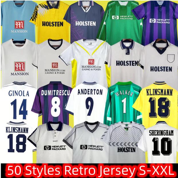 Retro 2006 07 08 09 1983 84 1986 soccer jerseyS spursES Klinsmann GASCOIGNE ANDERTON SHERINGHAM 1991 92 93 94 95 98 1999 classic Vintage SHIRTS uniforms