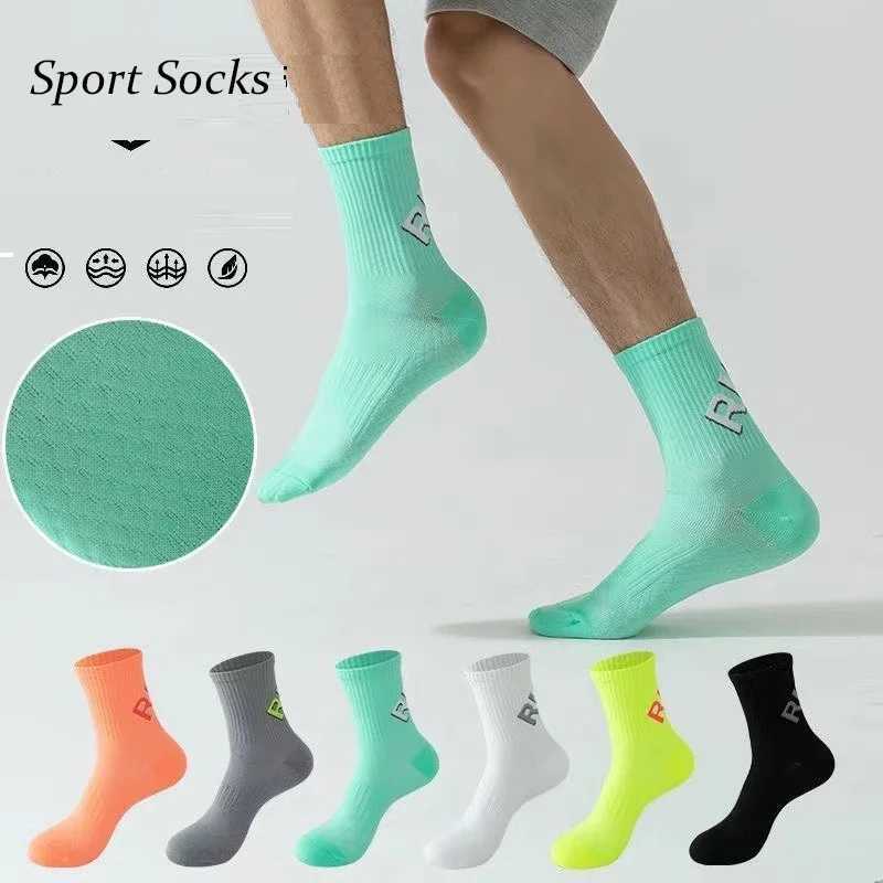 Running Socks Unisex Men Women Middle Tube Quickly Dry Outdoor Sports Marathon Bike Riding Fitness Training Crew Socks 1-20 Pairs Z250731
