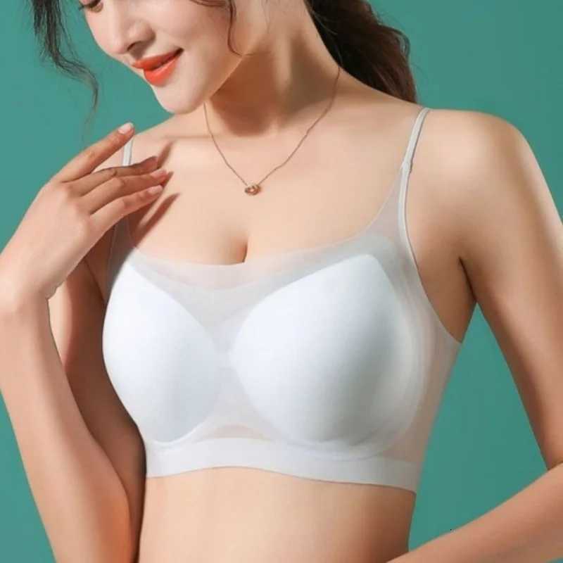 Women Push-Up Bra Summer Cool Bras Non-Wire Underwear Breathable Small Cup Lingerie Comfort Thin Shoulder Straps Bra Top M-4XL Z250730
