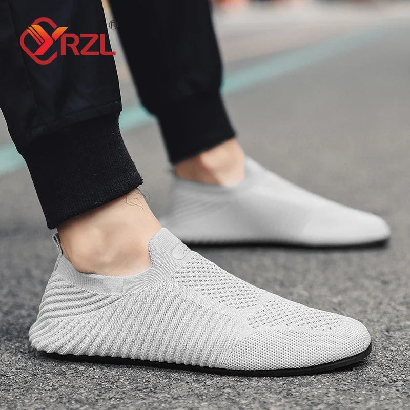 YRZL Loafers Men Soft Driving Moccasins High Quality Flats Male Walking Shoes Breathable Mesh Casual Loafers Slip on Mens Shoes 250804