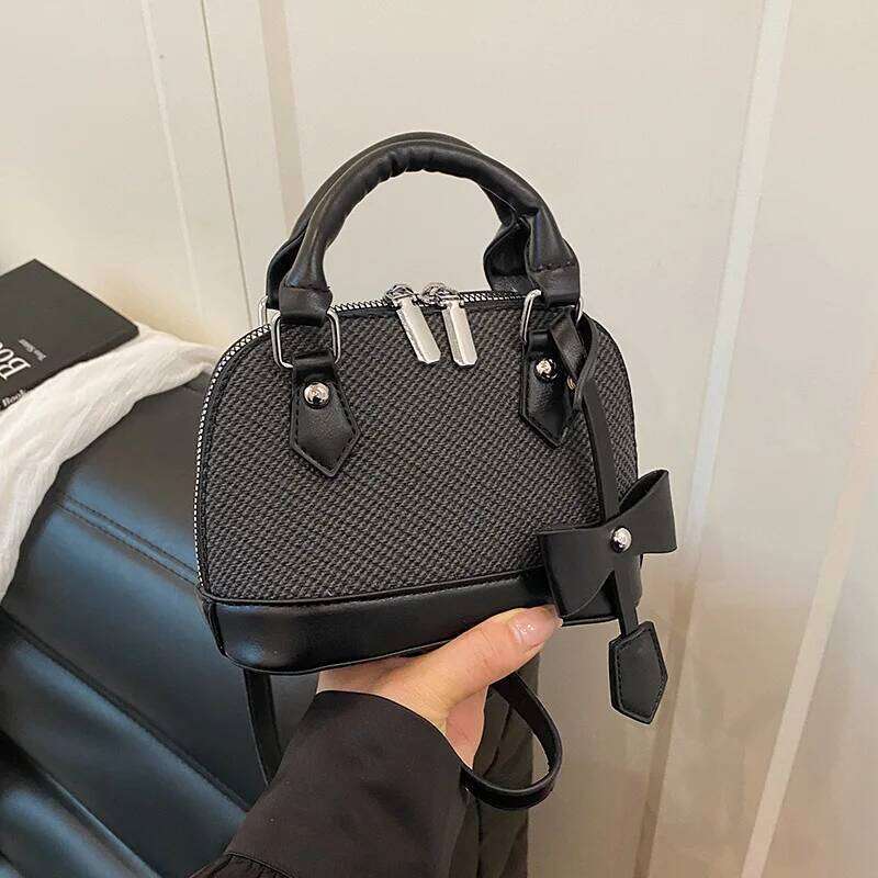 High-Quality Contrasting Color Crossbody Handbag Premium Texture - Women's Bag with High Quality