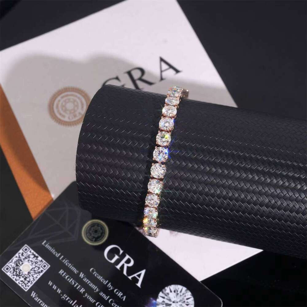 Solid 10K Gold HipHop Jewelry Silicon Stone Chain Bracelet Iced Out Men And Women Tennis Necklace