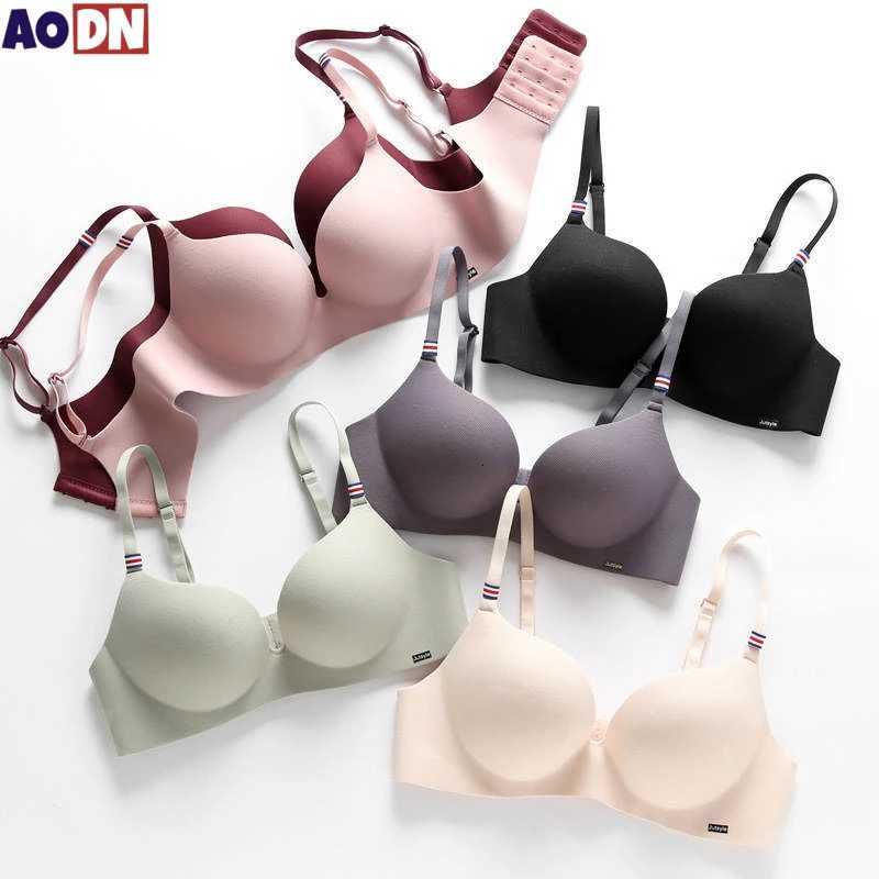 Sexy One Piece Bra Comfort Ice Silk Womens Underwear Adjustable Back Buckle Gathered Bralette Wireless Brassiere Z250730