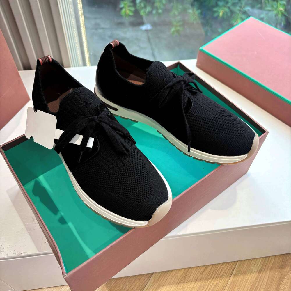 New Women Size35-42 Knitting Sneakers Natural Cow Suede Sports Leisure Flats Round Toes Designer Shoes Zapatillas De Mujer 393