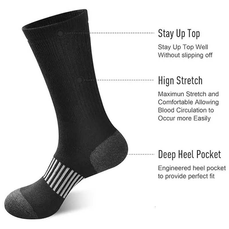 6 Pairs Men Basketball Sports Socks Fashionable Black White Color Sweat Absorbing Breathable Comfortable Leisure Running Socks Z250731