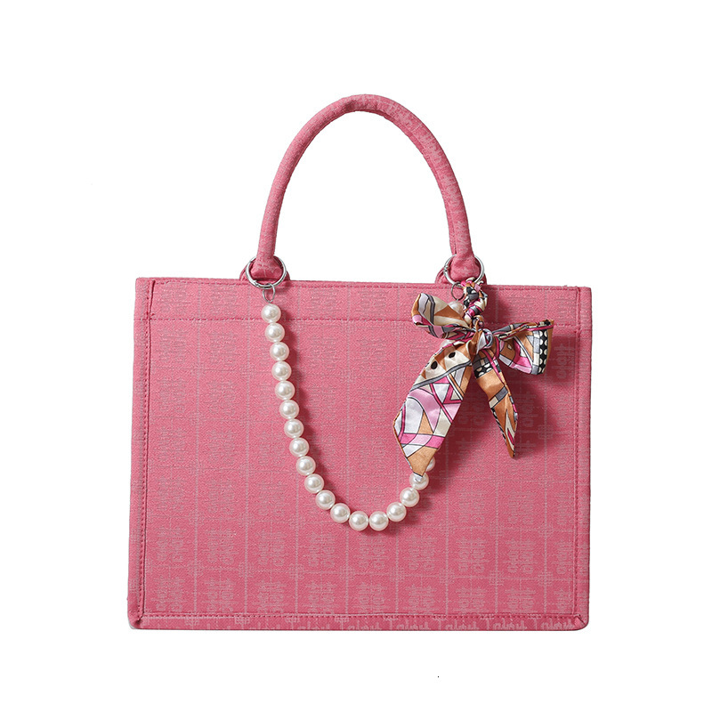 Large Capacity Tote Red Bride Wedding 2023 New Chinese Style Pearl Handbag Shoulder Bag ddmymoon