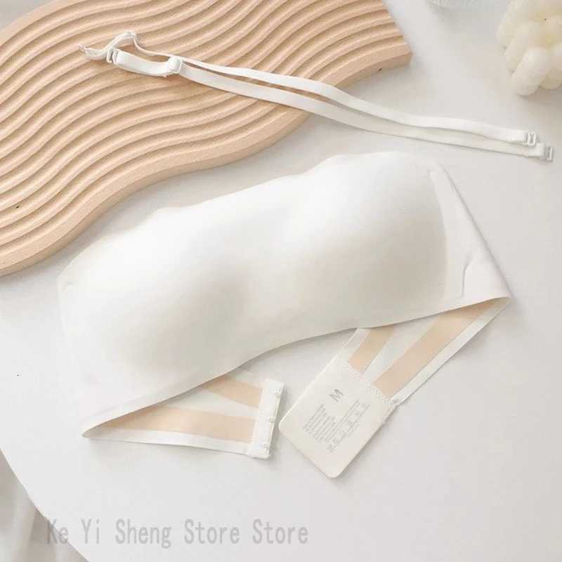Strapless Womens No-Scar No-Steel Rims Top Support Close-Fitting Bra Small Breasts Make Larger Detachable Shoulder Straps Z250730