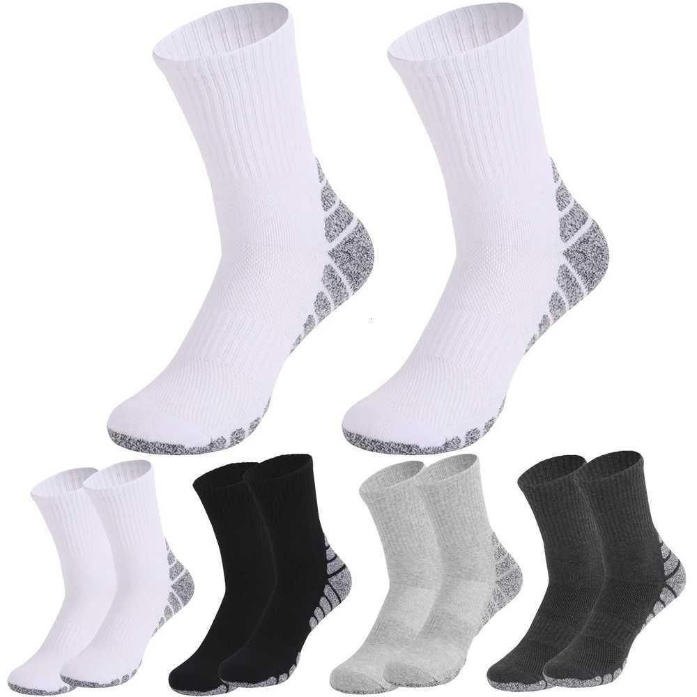 1Pair Cotton Mens Socks High Quality Thick Towel Bottom Black White Gray Womens Crew Socks Anti-Odor Breathable Sports Socks Z250731