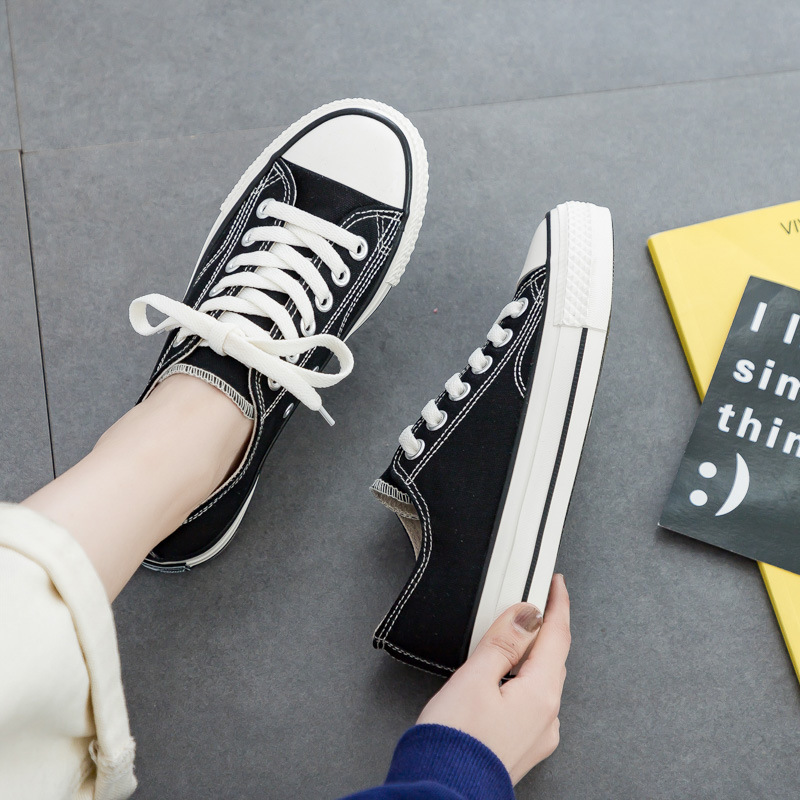 Fashionable and classic low top women's canvas shoes spring autumn new arrivals versatile board shoes sizes 35-40 free shipping