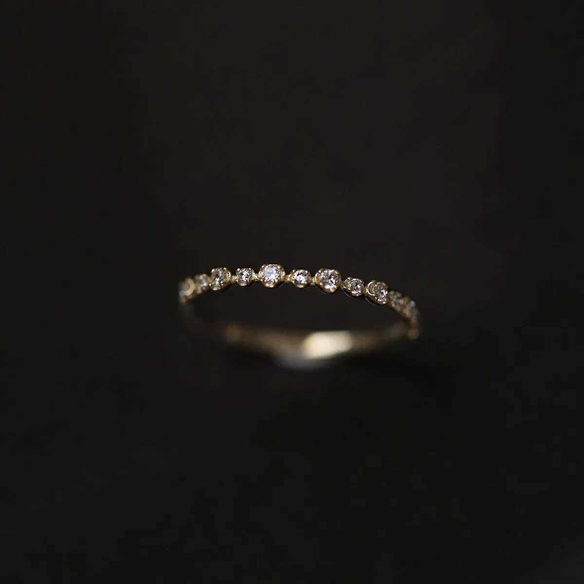 925 Sterling Silver Plating 14K Gold Sparkling Zircon Geometric Ring for Women Exquisite Sweet Party Wedding Jewelry Accessory y250730