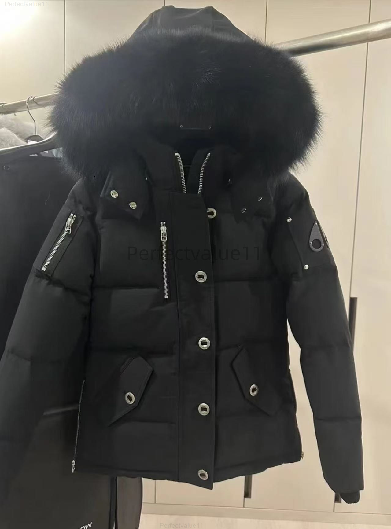 Down jacket mens fur collar parka winter waterproof white duck coat cloak fashion men and women couples moose casual version to keep warm BK8Z s-2xl 12