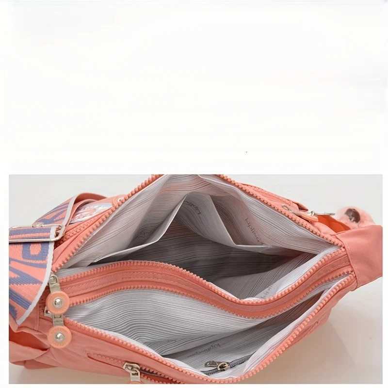 Nylon Lightweight Waterproof Large Crossbody Shoulder Bag Monkey Design Unisex Sling Tote for Men Women G250729