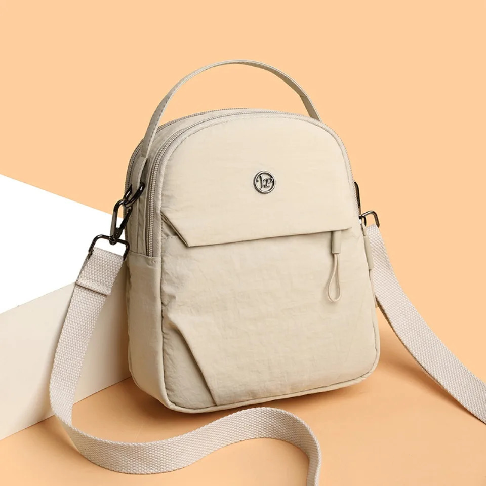 MultiLayer Shoulder Crossbody Bag for Women Solid Color MultiPocket Versatile Commuting Travel Shopping Mothers Gift Sac 250725