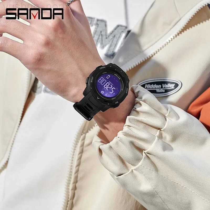 3 Brand Men Watches Sports Pedometter Calories 50m Waterproof LED Digital Watch Military Wristwatch Relogio Masculino 2145 M250731