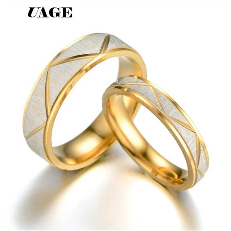 UAGE Simple Couple Titanium Steel Matte Wedding Rings for Women and Men Jewelry Anniversary Marriage Best Fashion Gift y250730