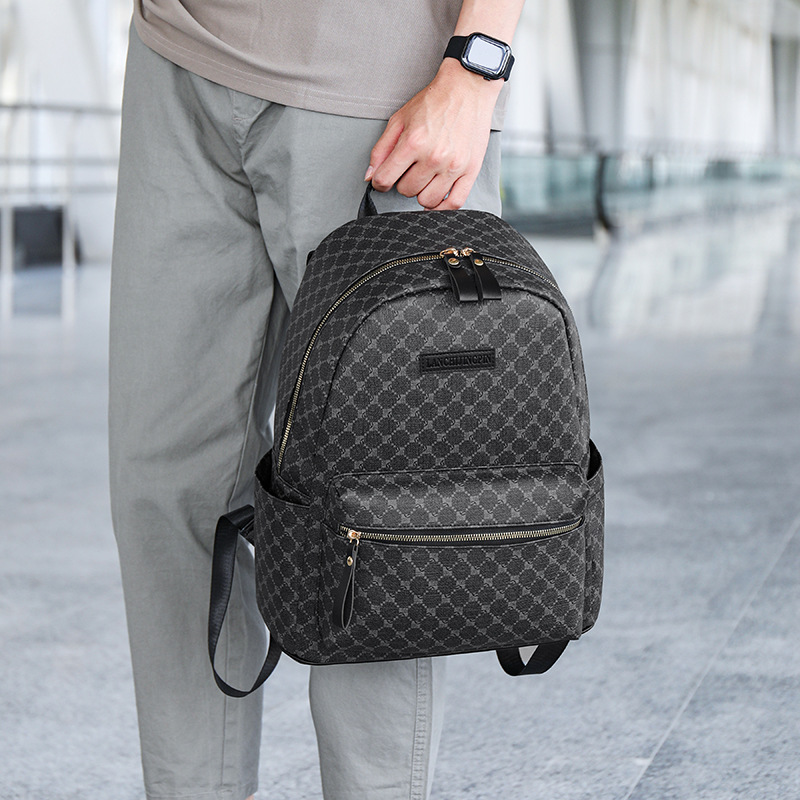 free shipping for designer bag Backpacks for men women checkered business computer large-capacity fashionable travel bags soft leather college student