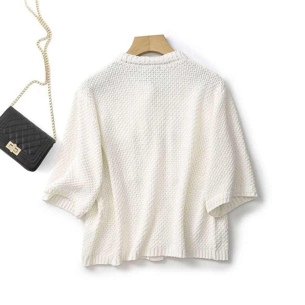 Designer Clothing 2025 Ethereal MD 2023 Women's Autumn New Style Of Small Fragrance Texture Knitted Cardigan Short Coat