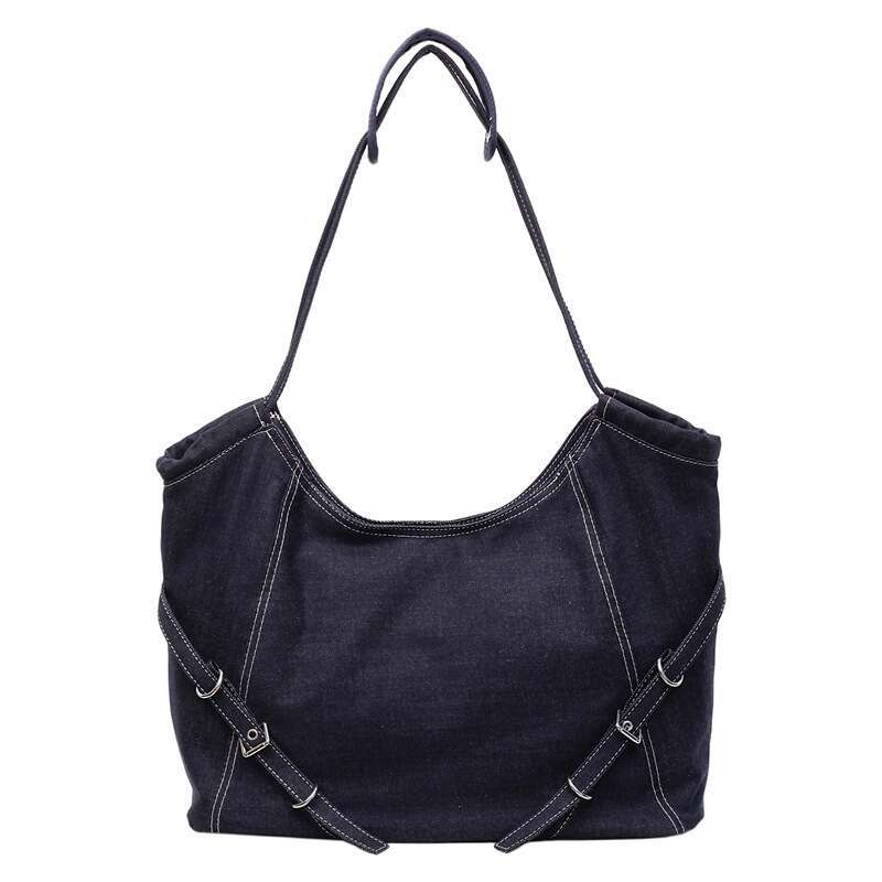 Head layer cowhide single shoulder tote bag, large capacity retro style handbag, fashionable and versatile commuting women's bag