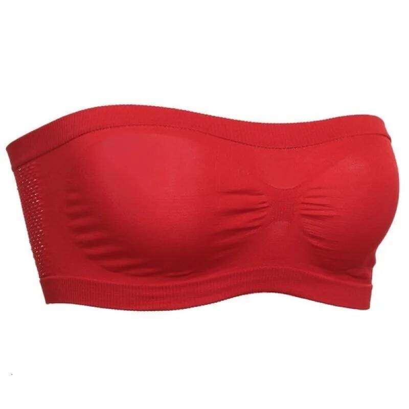 Women Sexy Lingerie Lace Seamless Tube Top Breathable Strapless Bandeau Without Pad Sleep Underwear Sports Bra