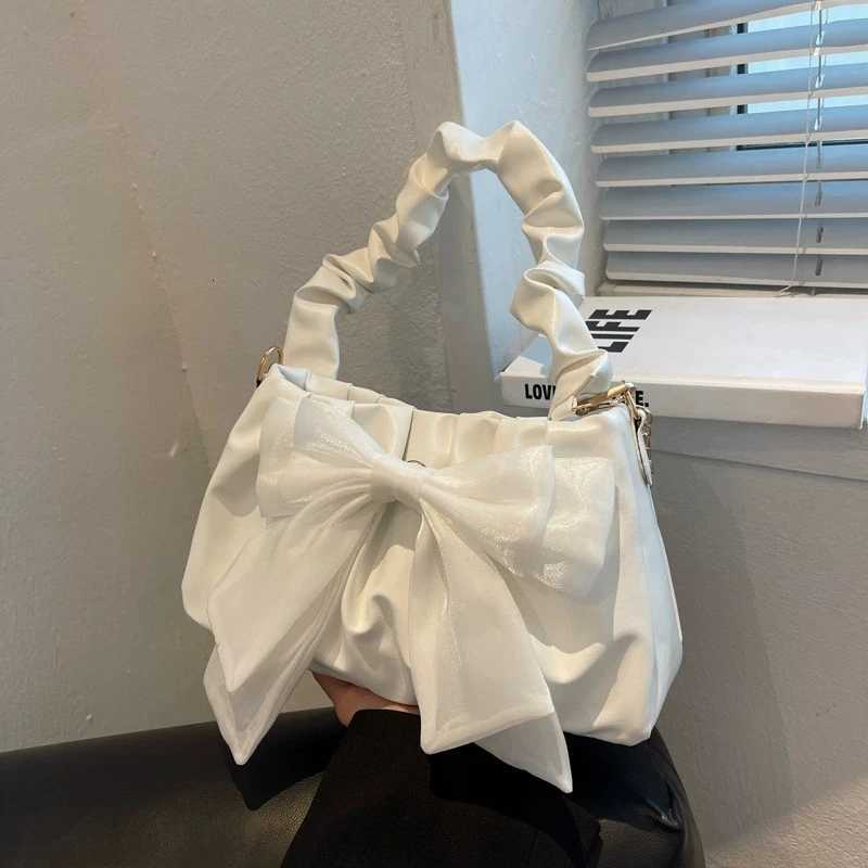 Fashion casual chain crossbody cute bow shoulder bag underarm bag Y250730