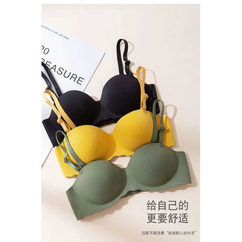Small Breast Push Up Underwear Korean Style Summer Bra Wireless Thin Sexy Girl Bra Anti Sagging Seamless Z250730