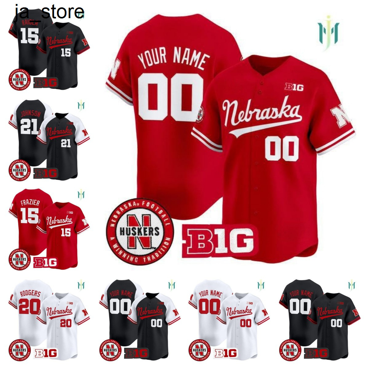Mens Nebraska Cornhuskers 2025 custom Baseball Jersey - all stitched Dylan Raiola Emmett Johnson Tommie Frazier Johnny Rodgers women youth kids all size xxs-6xl