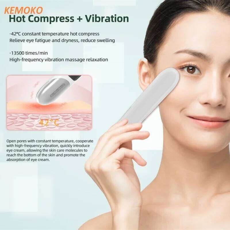 EMS Microcurrent Face Lifting Device Red Light Facial Wand Neck Massager Relax Eye Dark Circles Puffiness Skin care Beauty