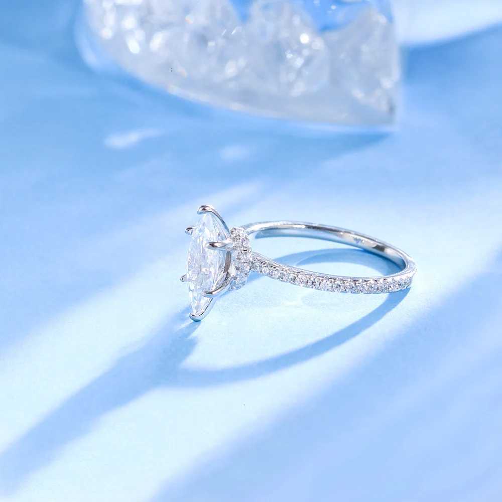 925 Sterling Silver Marquise Cut Cubic Zircon Dazzling Wedding Engagement Rings for Women Fine Jewelry SE012 y250730