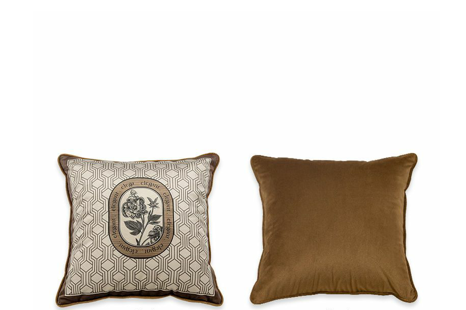 Farmhouse Retro Cushion Cover Soft Velvet Floral Pillowcase Shell Luxury Art Designer Home Decoration Sofa Couch Bed Decor 45x45cm