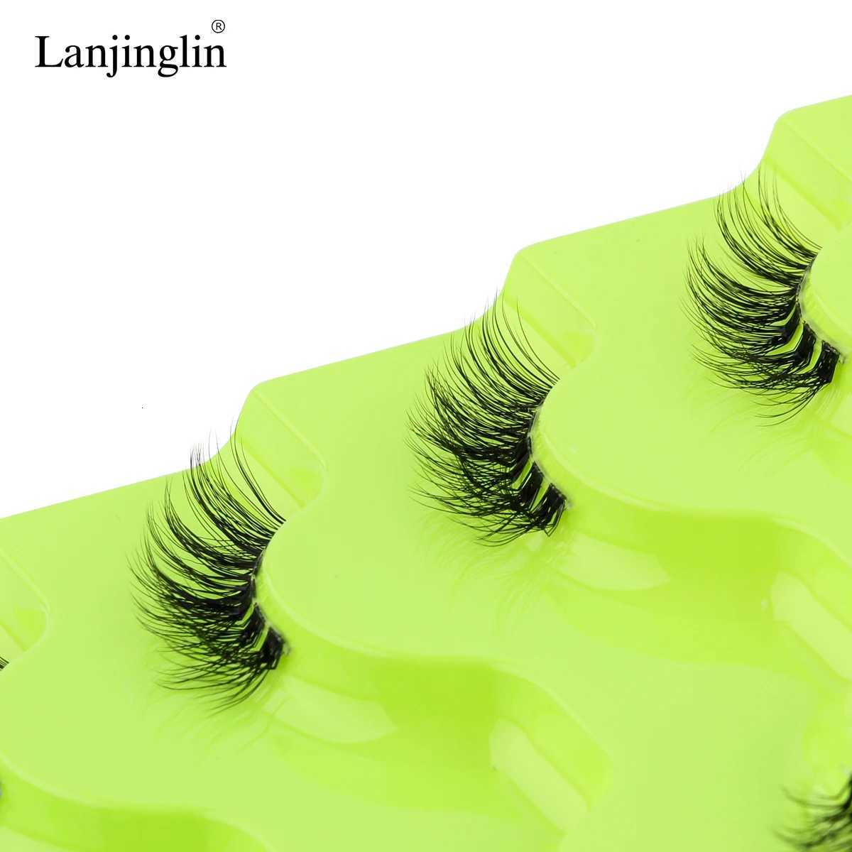 5/6/10 Pairs Half Lashes Cat False Eyelashes Natural Long 3D Mink Lashes Reusable Makeup Tool Eye Elongated Faux Cils Makeup Z250730