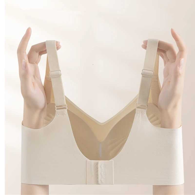Fixed Cup Push-Up Bra Anti-Sagging Wire-Free Secondary Breast Adjustment Bra Seamless Back-Beautiful Underwear for Women Z250730